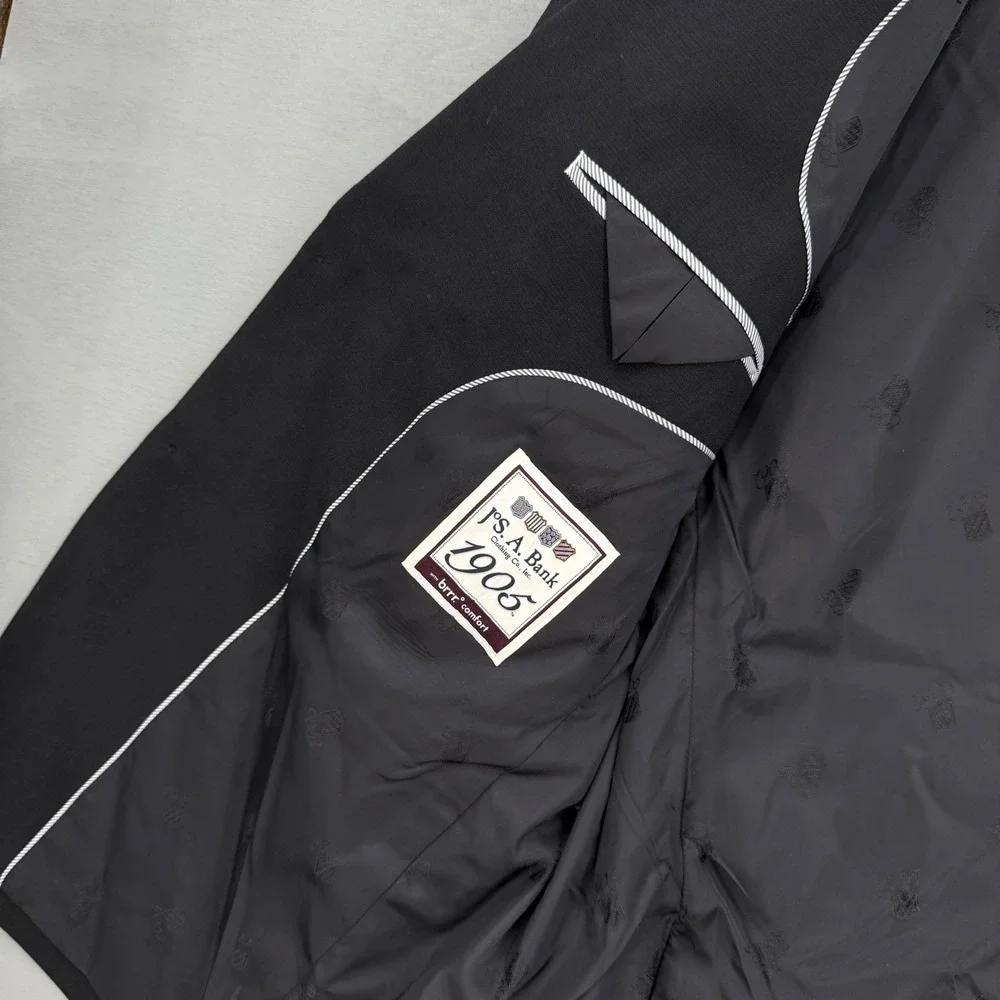 Jos. A. Bank Blazer Black 1905 Collection Tailored Fit 44 Regular